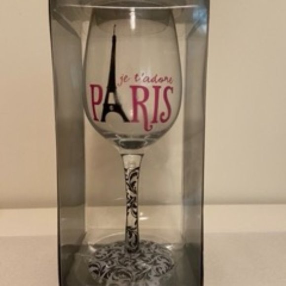 Other - Je t'adore Paris Wine Glass